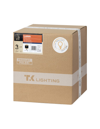 LANA, lampka nocna, E27 max.60W, czarna