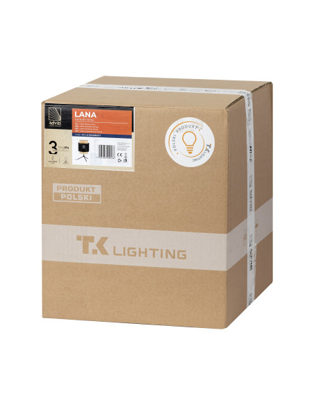 LANA, lampka nocna, E27 max.60W, czarna