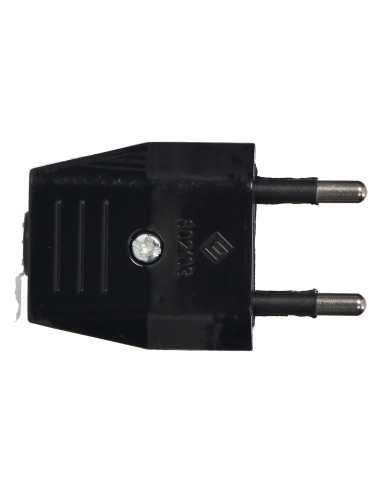 Czarna płaska wtyczka bez uziemienia, 2,5A, 250V