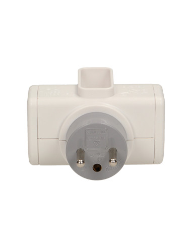 Obrotowy rozgałęźnik, 2 gniazda 2P+Z, 1 gniazdo...