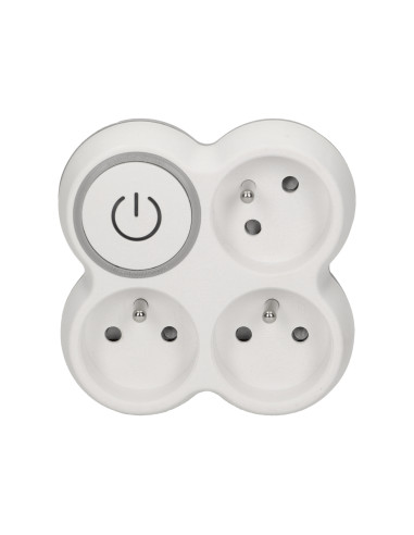 Rozgałęźnik, 3 gniazda 2P+Z z podświetlanym...