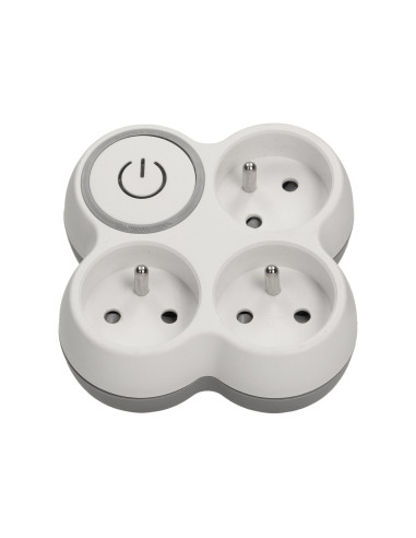 Rozgałęźnik, 3 gniazda 2P+Z z podświetlanym...