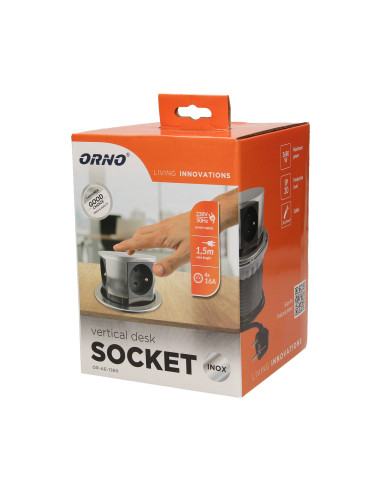 Gniazdo meblowe Ø10cm wysuwane z blatu z...