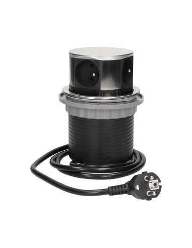 Gniazdo meblowe Ø10cm wysuwane z blatu z...