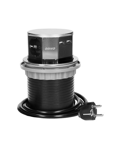 Gniazdo meblowe Ø10cm wysuwane z blatu z...