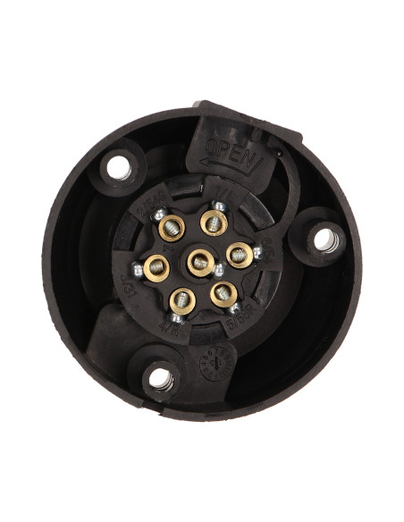 Gniazdo przyczepy, plastikowe 7 pinów, 12/24V