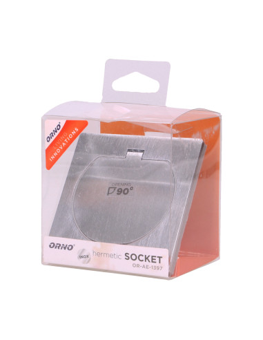 Hermetyczne gniazdo elektryczne, IP55 stal...