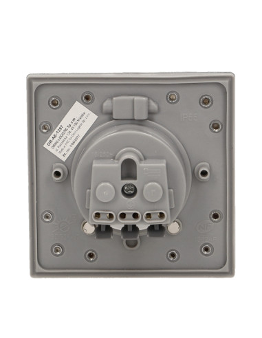 Hermetyczne gniazdo elektryczne, IP55 stal...