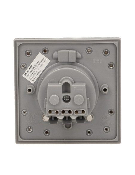 Hermetyczne gniazdo elektryczne, IP55 stal nierdzewna