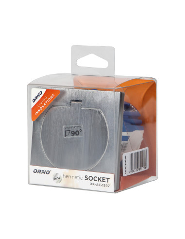 Hermetyczne gniazdo elektryczne, IP55 stal...