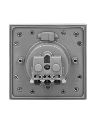 Hermetyczne gniazdo elektryczne, IP55 stal...