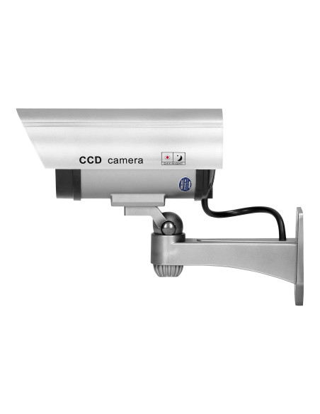 Atrapa kamery monitorującej CCTV, bateryjna, srebrna