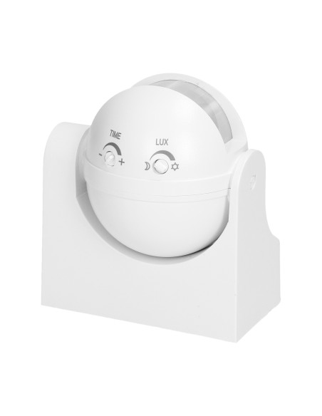 Czujnik ruchu 180st., pionowa regulacja, IP44, 1200W, biały
