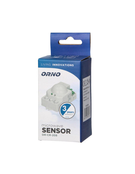 Mikrofalowy czujnik ruchu, 360st. IP20, 1200W