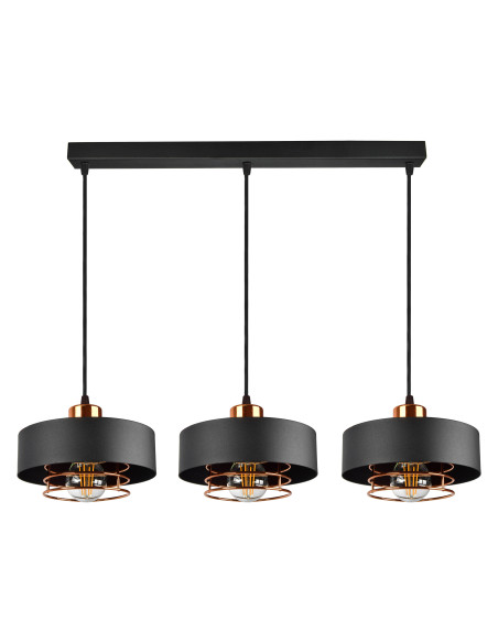 CHIRO lampa wisząca, moc max. 3x60W, E27, czarna