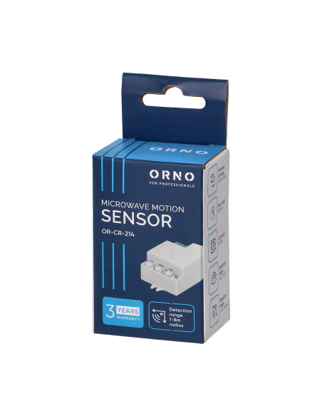 Mikrofalowy czujnik ruchu, mini, 360/180st. IP20, 1200W