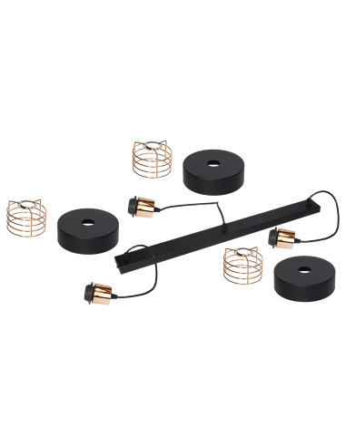 CHIRO lampa wisząca, moc max. 3x60W, E27, czarna