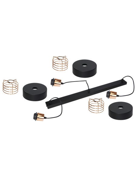 CHIRO lampa wisząca, moc max. 3x60W, E27, czarna