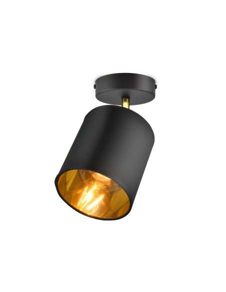 BATI oprawa ścienno-sufitowa, moc max. 1x60W, E27, czarna