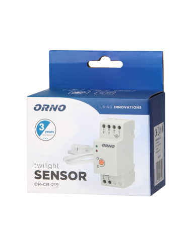 Czujnik zmierzchowy na szynę DIN z hermetyczną...