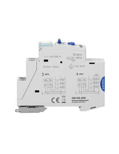 Automat schodowy, instalacja 3 lub 4 żyłowa, 1...