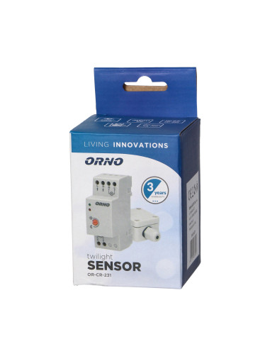 Czujnik zmierzchowy na szynę DIN z hermetyczną...