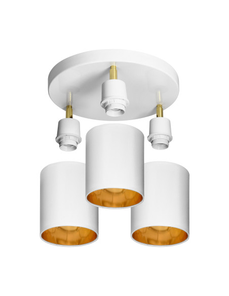 BATI oprawa ścienno-sufitowa, moc max. 3x60W, E27, biała