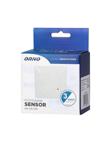 Mikrofalowy czujnik ruchu, 180st. IP20, 1200W,...