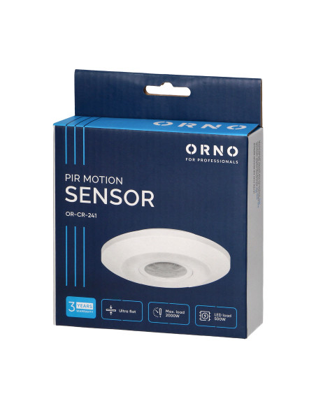 Czujnik ruchu 360 st. IP20, 2000W, ultra płaski - 2,5cm