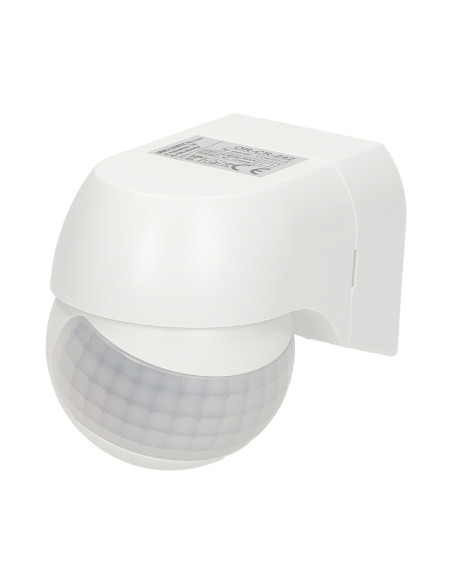 Czujnik ruchu 180st. IP44, 800W, mini, biały
