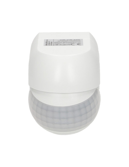 Czujnik ruchu 180st. IP44, 800W, mini, biały