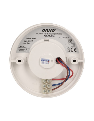 Czujnik ruchu 360 st. IP20, 800W, regulacja...