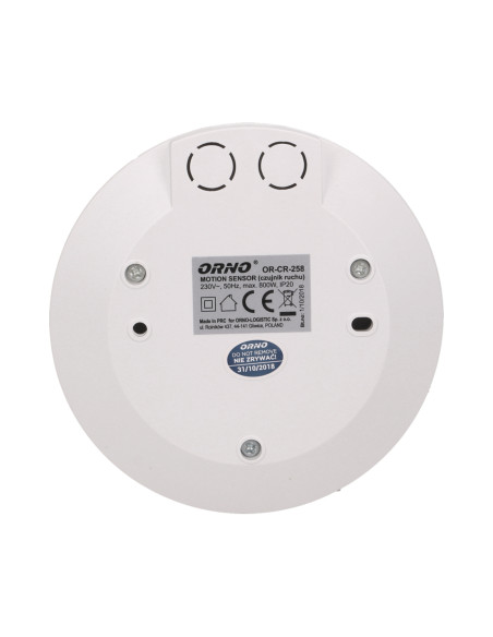 Czujnik ruchu 360 st. IP20, 800W, ultra płaski - 2,5cm, mini