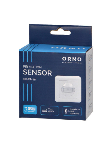 Czujnik ruchu, 2 żyłowy, 160st. IP20, 500W, do...