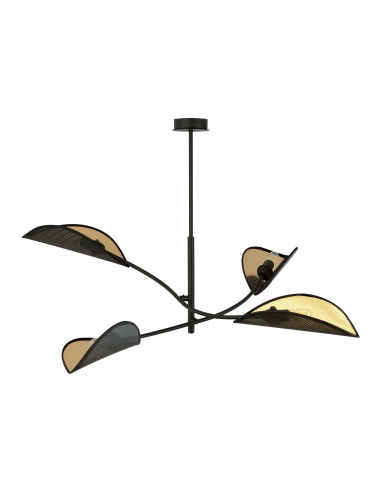 PETALO lampa wisząca, moc max.4x40W, E14, czarno-złota