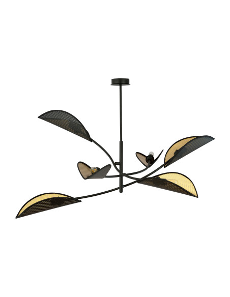 PETALO lampa wisząca, moc max.6x40W, E14, czarno-złota