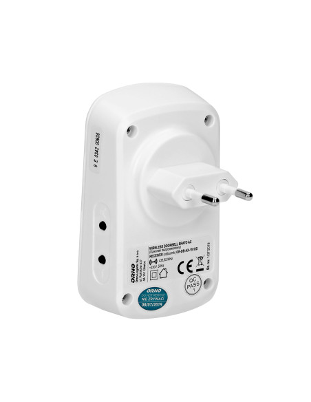 Dzwonek bezprzewodowy ERATO AC, sieciowy, learning system, 32 dźwięki, 100m