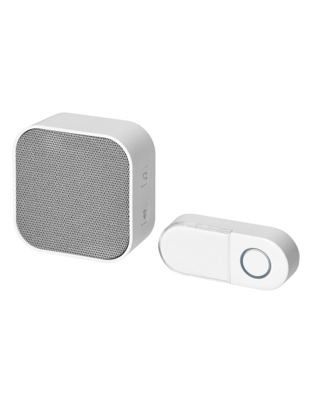 TELA AC, dzwonek bezprzewodowy sieciowy, learning system, 38 dźwięków,  150m, biały