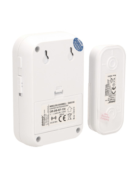 Dzwonek bezprzewodowy FADO DC, bateryjny, learning system, 36 dźwięków, 80m