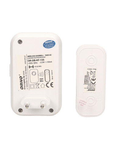 Dzwonek bezprzewodowy FADO AC, sieciowy,...