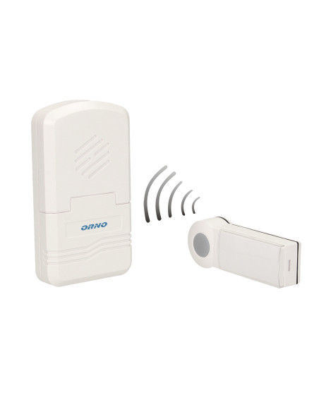 Dzwonek bezprzewodowy DISCO DC, bateryjny, learning system, 1 dźwięk, 80m