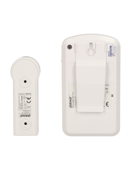 Dzwonek bezprzewodowy DISCO DC, bateryjny, learning system, 1 dźwięk, 80m
