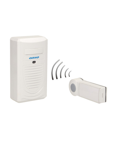 Dzwonek bezprzewodowy DISCO AC, sieciowy, learning system, 1 dźwięk, 80m