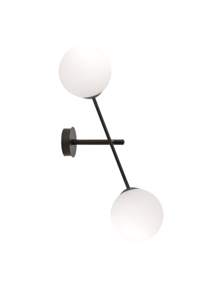 LAINA kinkiet, moc max.2x40W, E14, czarno-biały