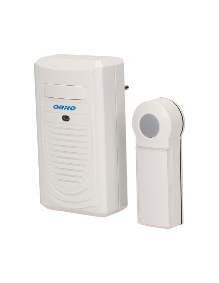 Dzwonek bezprzewodowy DISCO AC, sieciowy, learning system, 1 dźwięk, 80m