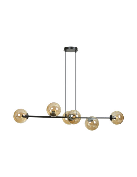 LETO lampa wisząca, moc max.6x40W, E14, czarno-złota