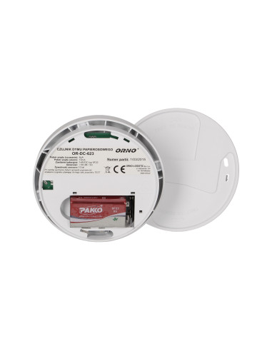 Bateryjny czujnik dymu papierosowego, 9V DC