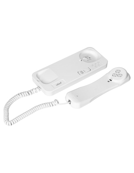 ERIN, zestaw domofonowy jednorodzinny, 2-żyłowy, szyfrator, RFID, biały