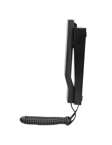 Zestaw domofonowy jednorodzinny z interkomem i czytnikiem breloków zbliżeniowych, czarny AVIOR