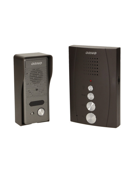 Zestaw domofonowy jednorodzinny z interkomem, bezsłuchawkowy, czarny ELUVIO INTERCOM